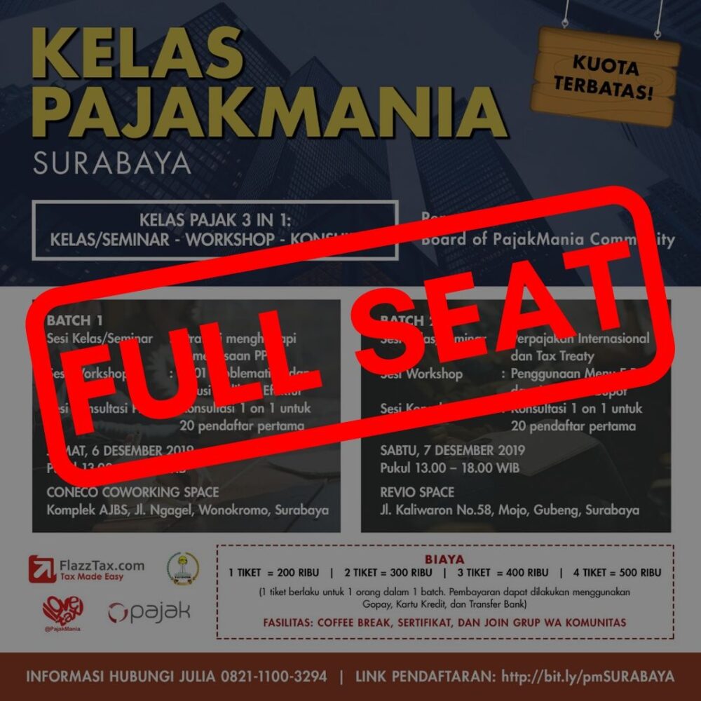REGISTRATION FOR PAJAKMANIA CLASSES IN SURABAYA