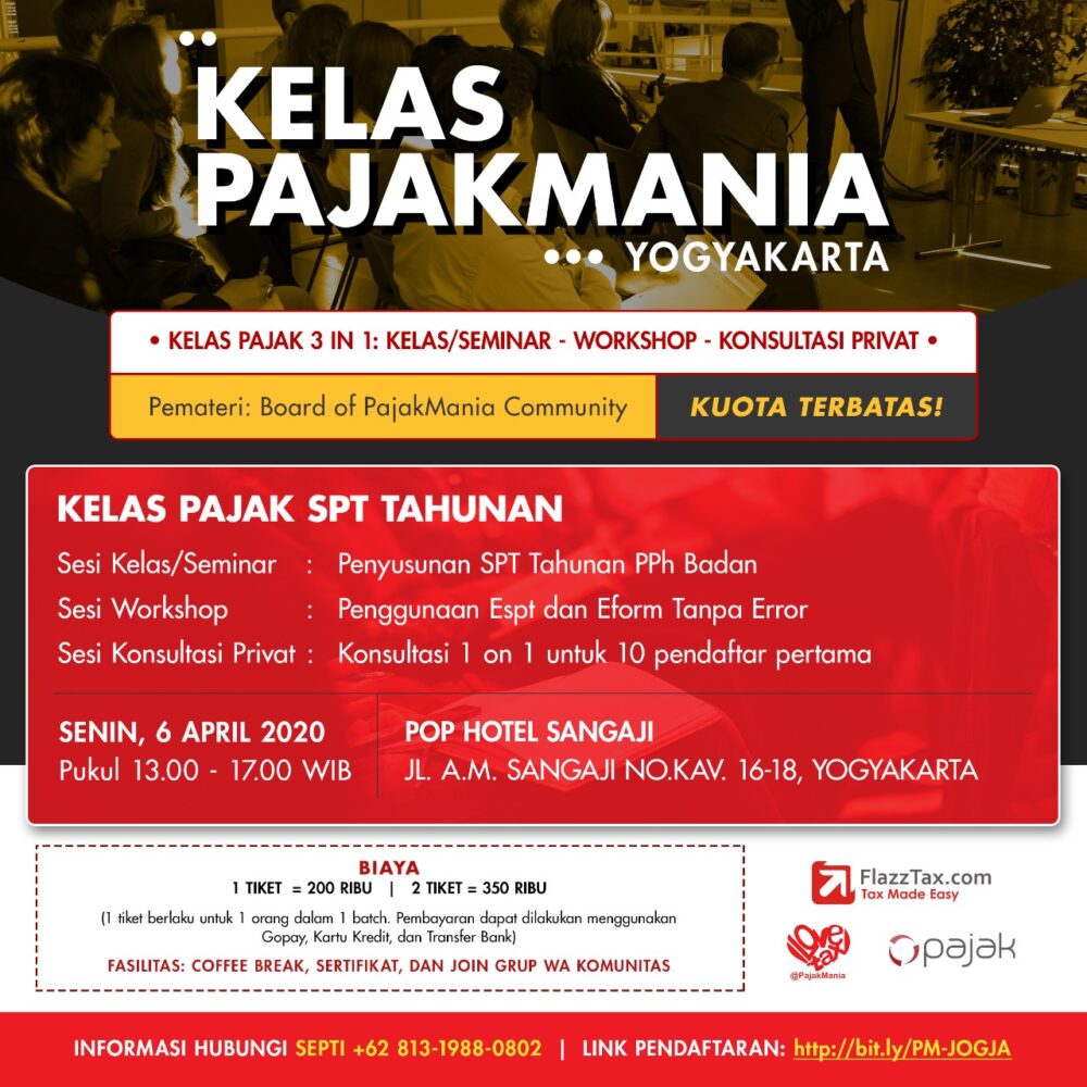 REGISTRATION FOR PAJAKMANIA CLASSES IN YOGYAKARTA