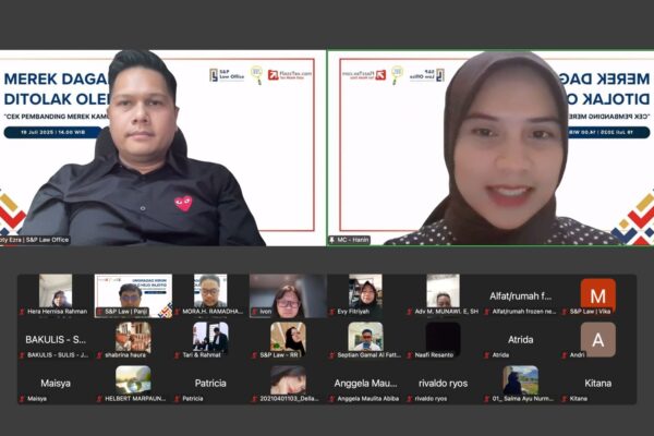 Webinar Documentation 30+ Peserta Aktif dalam Webinar Bahas Strategi Daftar Merek Dagang yang Efektif Bareng FlazzTax dan S&P Law Office