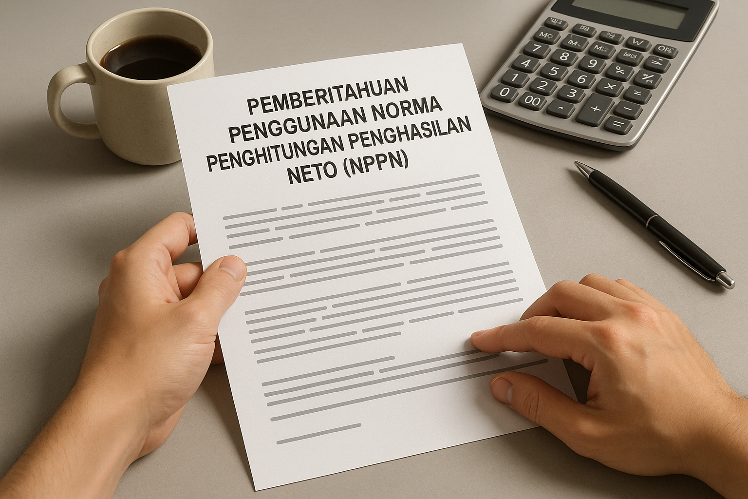 Formulir untuk memberitahukan/melaporkan kepada Direktorat Jenderal Pajak bahwa Wajib Pajak Orang Pribadi menggunakan Norma Penghitungan Penghasilan Neto sebagai pedoman untuk menentukan besarnya penghasilan neto yang diperolehnya dalam satu tahun pajak. Pemberitahuan harus disampaikan dalam jangka waktu 3 (tiga) bulan pertama dari Tahun Pajak yang bersangkutan.