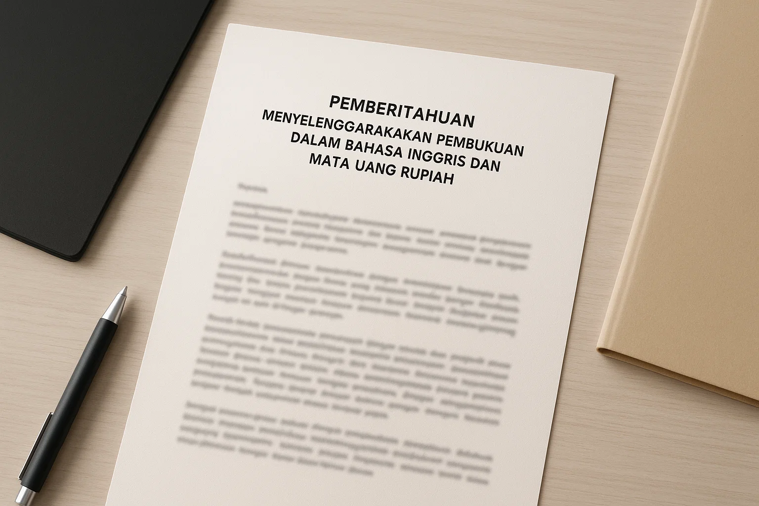 Wajib Pajak dapat menyelenggarakan Pembukuan atau melakukan pencatatan dengan menggunakan bahasa Inggris sesuai dengan ketentuan perundang-undangan di bidang perpajakan. Wajib Pajak Badan harus memenuhi persyaratan untuk diberikan Surat Keterangan Fiskal dan Pemberitahuan disampaikan paling lambat 3 (tiga) bulan setelah dimulainya tahun buku yang diselenggarakan dalam bahasa Inggris tersebut bagi Wajib Pajak.